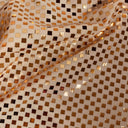 lycra CHAMPAGNE COPPER CHEQUERS HOLO