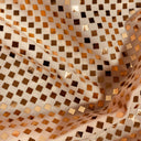 lycra CHAMPAGNE COPPER CHEQUERS HOLO